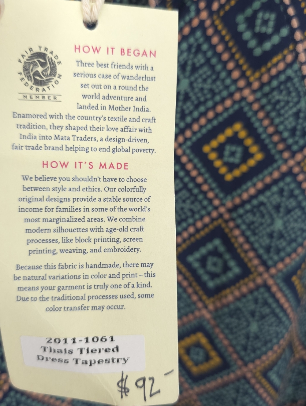 Mata Traders Tiered Midi Dress 100% Cotton Pockets Flowy Cottagcore Boho Garden - Picture 11 of 16